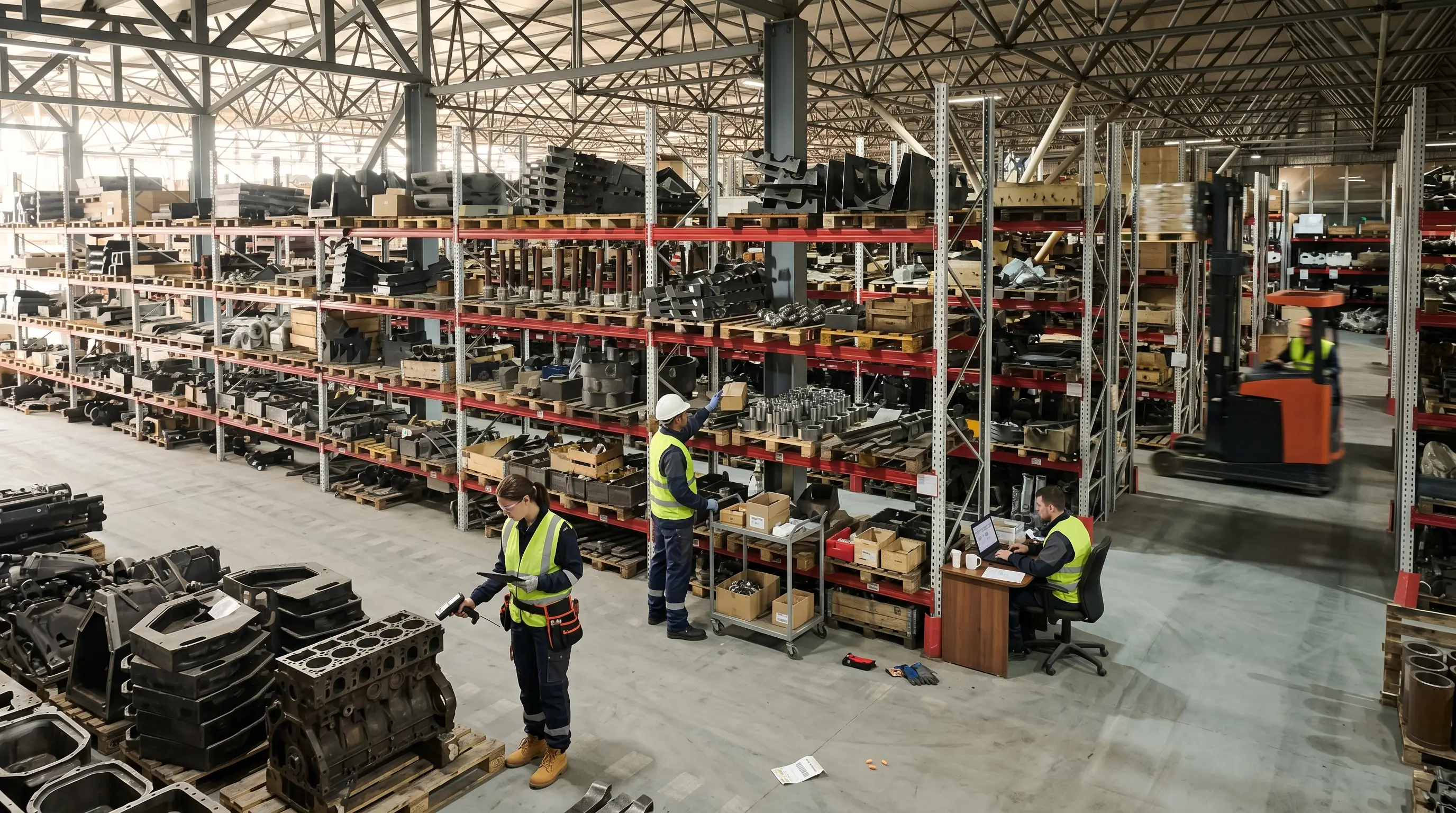 Automotive sourcing team handling car parts procurement